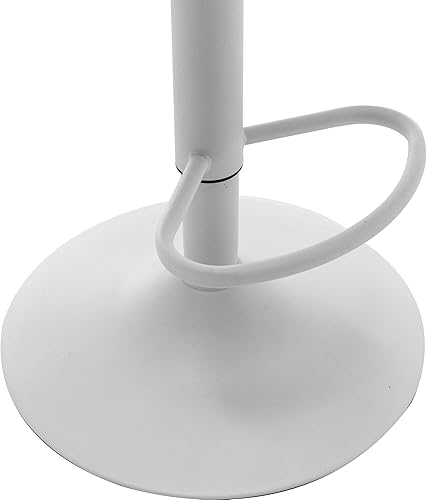 Miniatura 10 de NOBPEINT Taburetes de bar giratorios ajustables tapizados y contemporáneos (color blanco, juego de 4) Blanco,Negro