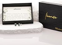 Vista 96 de Real Crystal Birthstone Sterling Silver Stud Earrings Jewelry for Women Fashion Trendy Western 925 Antiqued Boho Handmade Best Gift for Her keenove