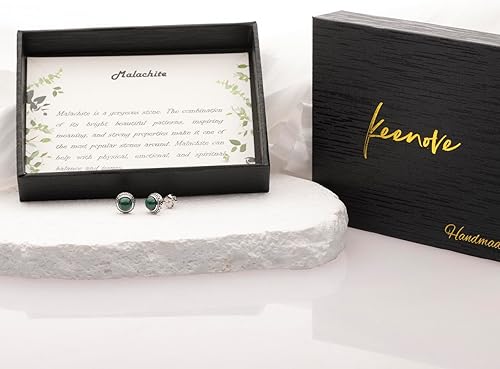 Miniatura 96 de Real Crystal Birthstone Sterling Silver Stud Earrings Jewelry for Women Fashion Trendy Western 925 Antiqued Boho Handmade Best Gift for Her keenove