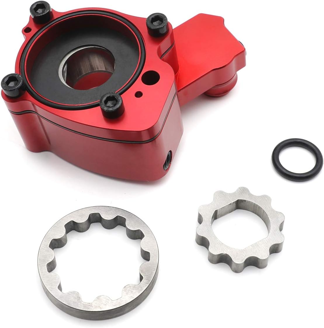 HTTMT- HIGH VOLUME HIGH PERFORMANCE OIL PUMP Compatible with 2006-2017 H-D TWIN CAM 96 & 103 [P/N: TGHD-EPC005-RED]