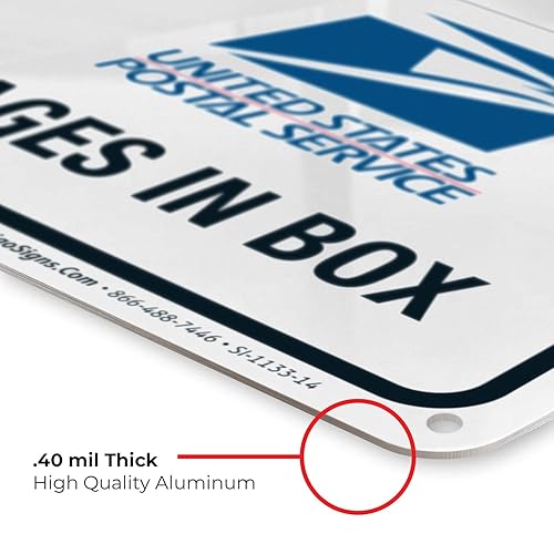 Vista 189 de Cartel de entrega del paquete, letrero de instrucciones de entrega, 10 x 7 pulgadas, aluminio 040 libre de óxido, resistente a la decoloración