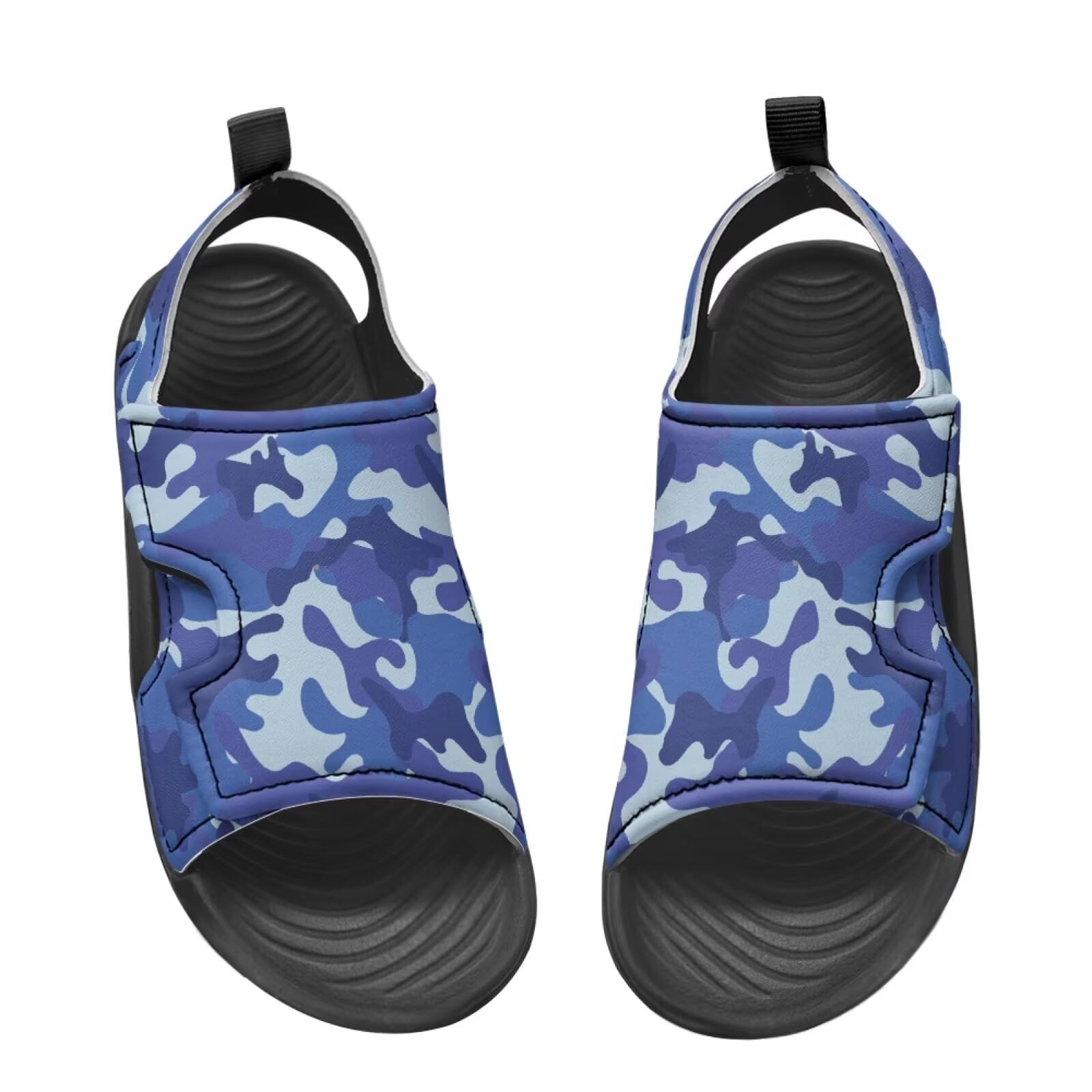 Cugasmaru Toddler Sandals Boy Size 7 Camouflage Print Slides for Kids Little Boy Sandals Blue Summer Shoes for Pre-Teen Girls Slip On Summer Slides Beach/Pool Shoes