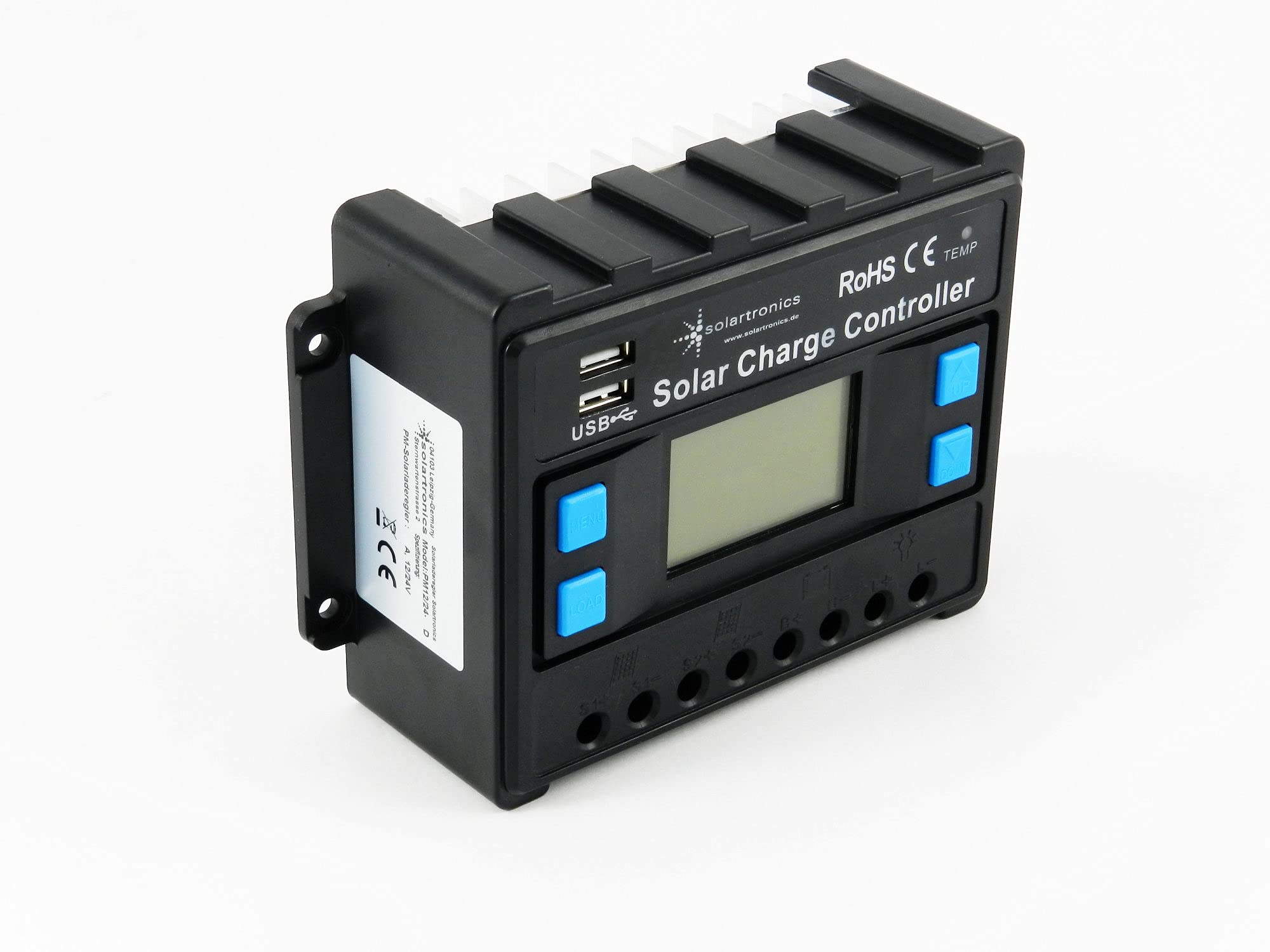 Solartronics Régulateur de Charge 12V/24V Bleu 20A 30A 40A 50A 60A Photovoltaïque Solaire PV (40A)