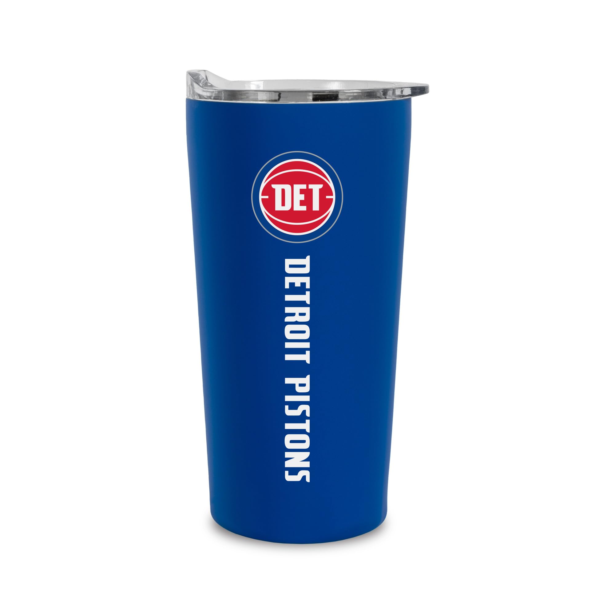 Rico Industries NBA Basketball Detroit Pistons 18oz Soft Touch, Easy Grip Tumbler