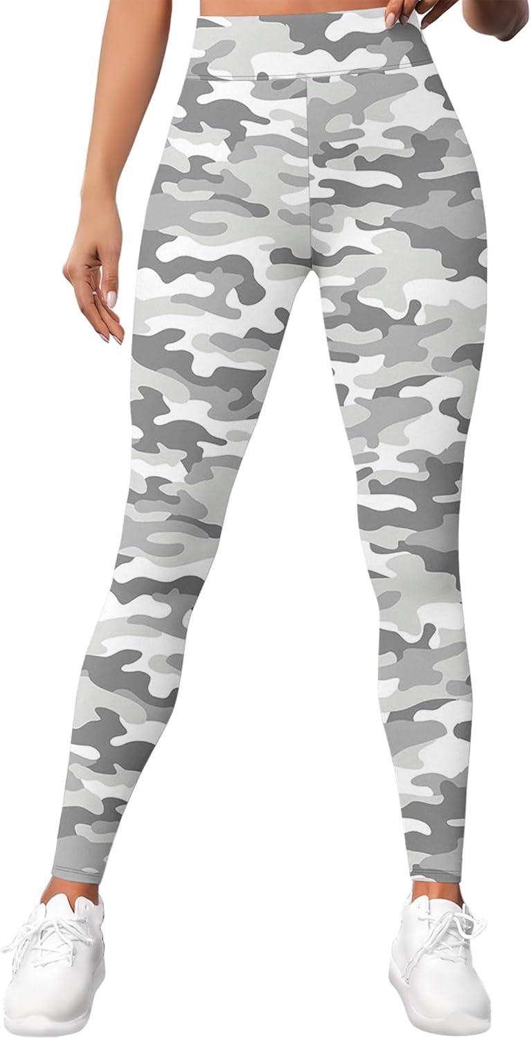 HIVICHI Printed Leggings for Women Pattern Graphic Colorful Cute Crazy High Waisted Workout Running Gym Exercise Yoga Pants