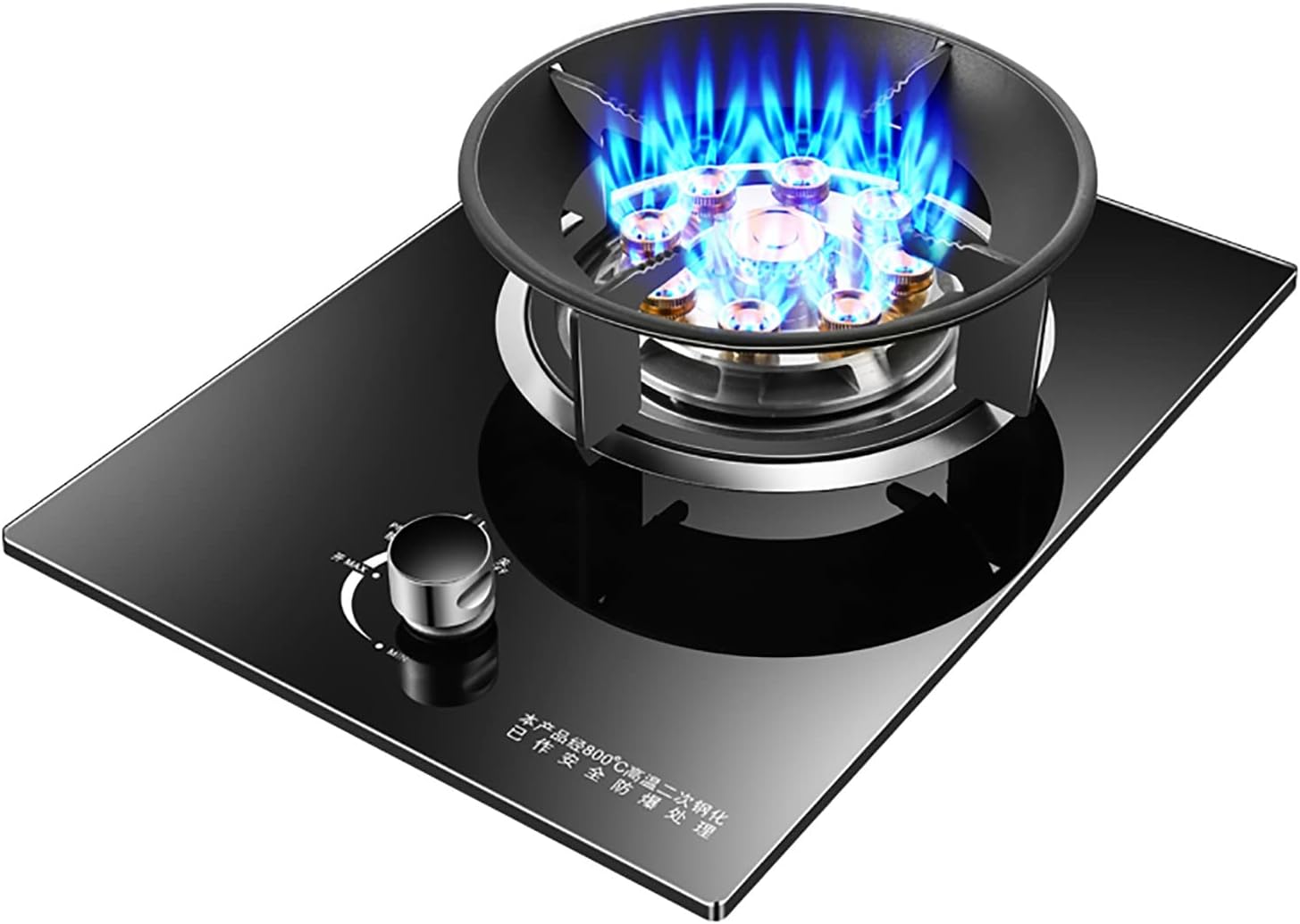 Burners Gas Hob gas hob 33CM Single Burner Stove NG/LPG Kitchen Cooking Black Glass Cooker(B,LPG)