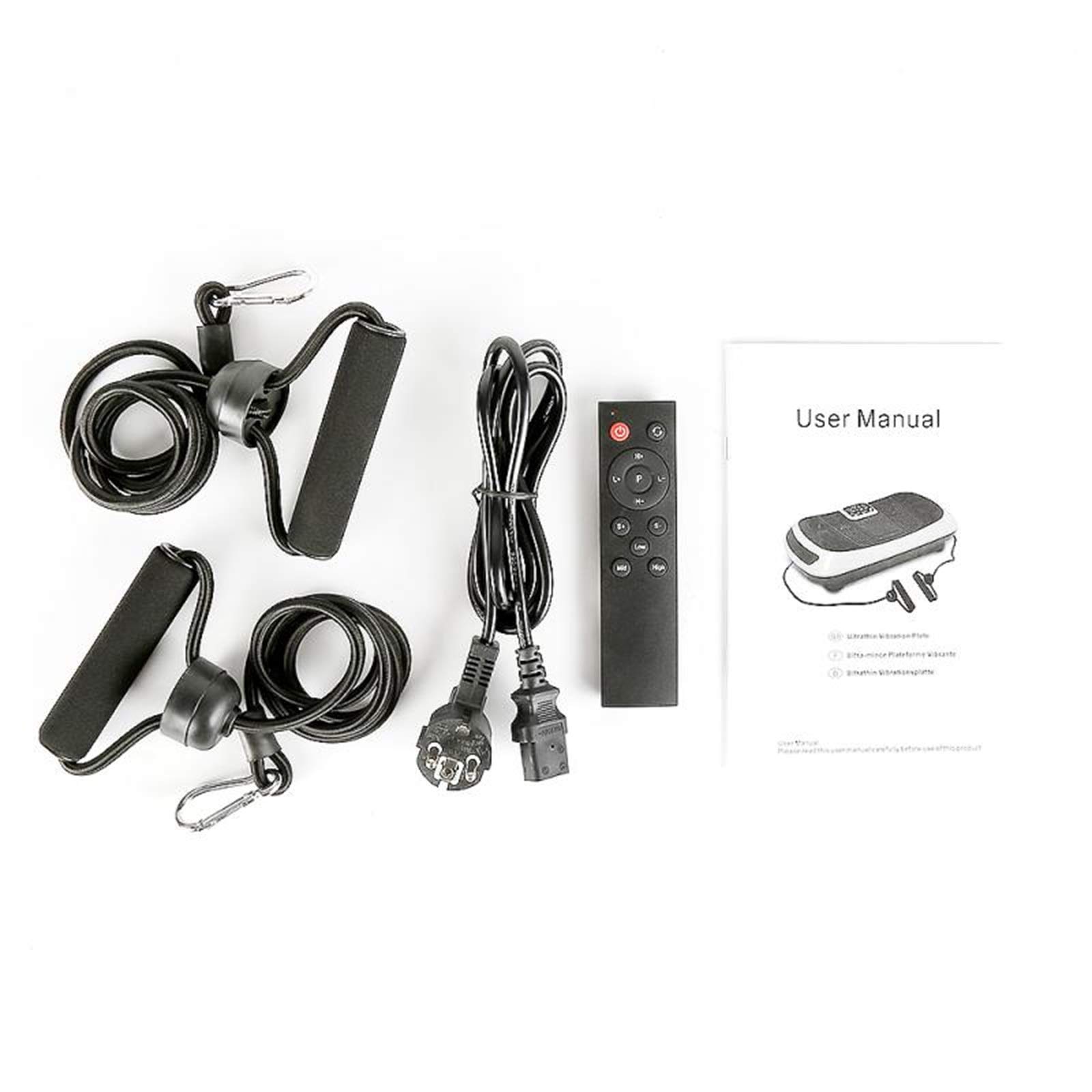 Pedana Vibrante -4D 220v 500w, attrezzo Fitness con Vibrazione - Mettiti in Forma, rimbocca e tonifica Il Corpo, Telecomando, Altoparlanti Bluetooth + Fasce di Resistenza