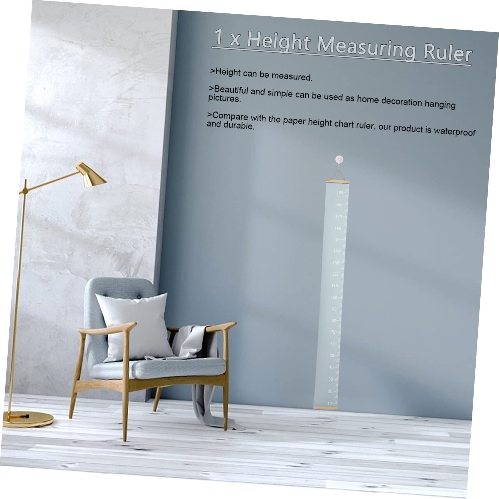 HEMOTON Baby Height Growth Chart Toddler Height Wall Chart Wall Hanging Random Style