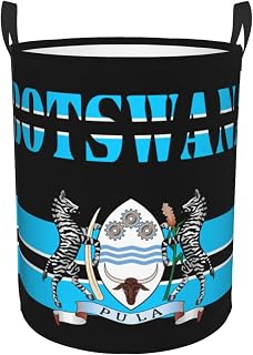 Botswana Botswanan Logo Laundry Hamper for Room Accessories, Decor Storage of Dirty Clothes, Water Resistant Laundry Basket for Home, Bathroom, Dorm Medium