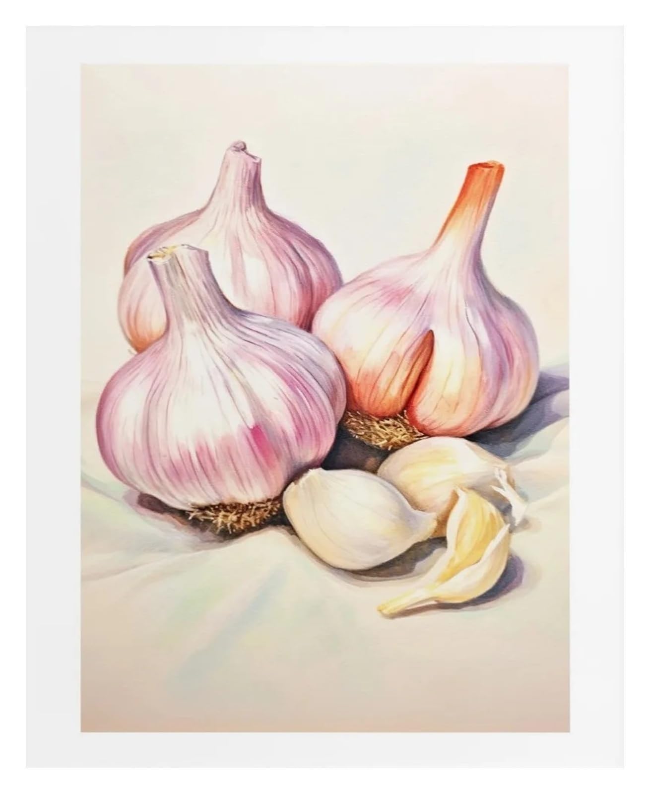 XENITE Wall Art Canvas Prints Cabbage Carrots Eggplant Pumpkin Pepper Broccoli Vegetable Poster Print Wall Art Pictures Canvas Painting Room Home Decor(F,50x70cm)