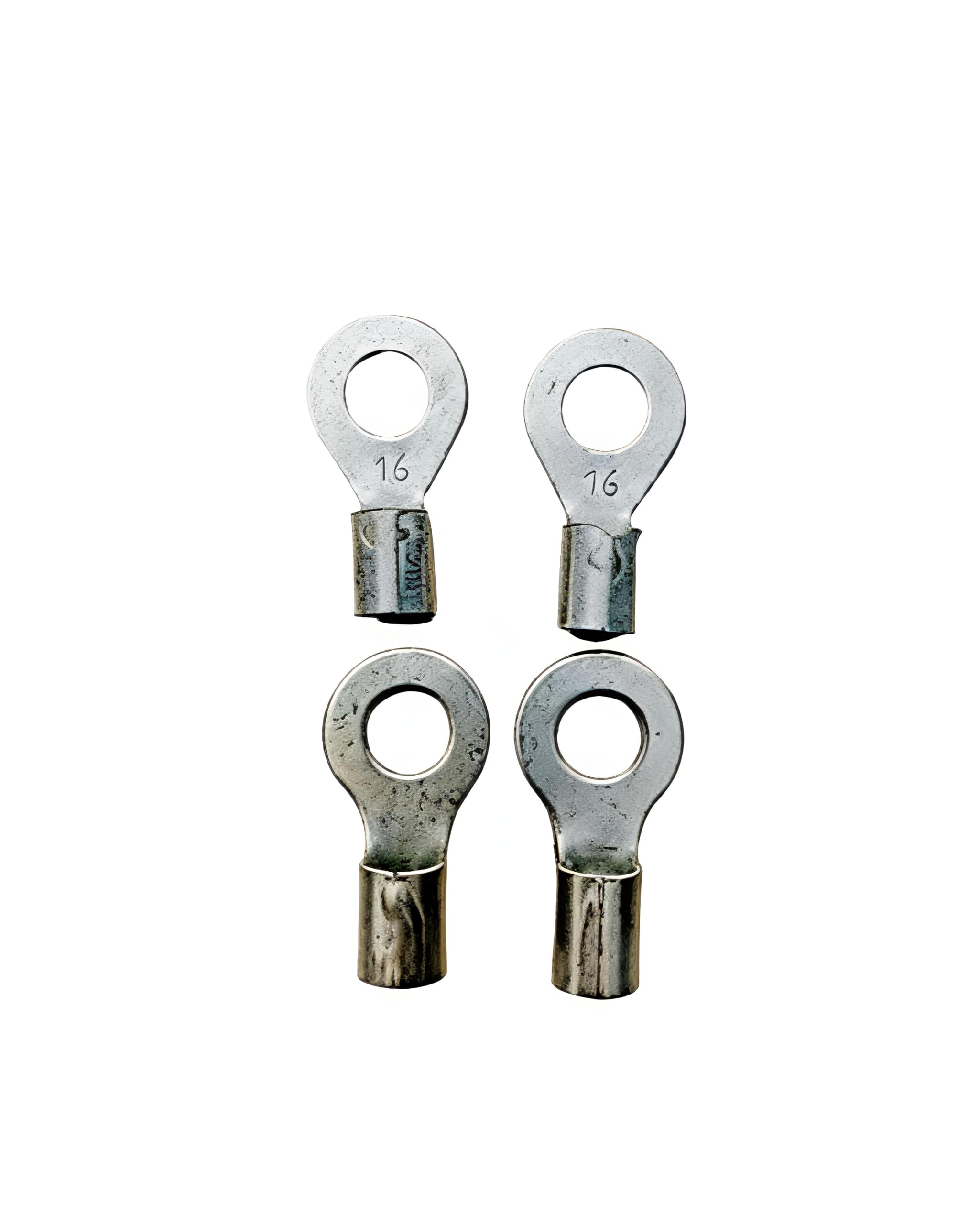 Copper 16MM Non-Insulated Ring Terminal Lugs | Crimp Type, Electrical Wiring, Bare Copper, Ring Tongue ( Pack Of 10 )-image-39