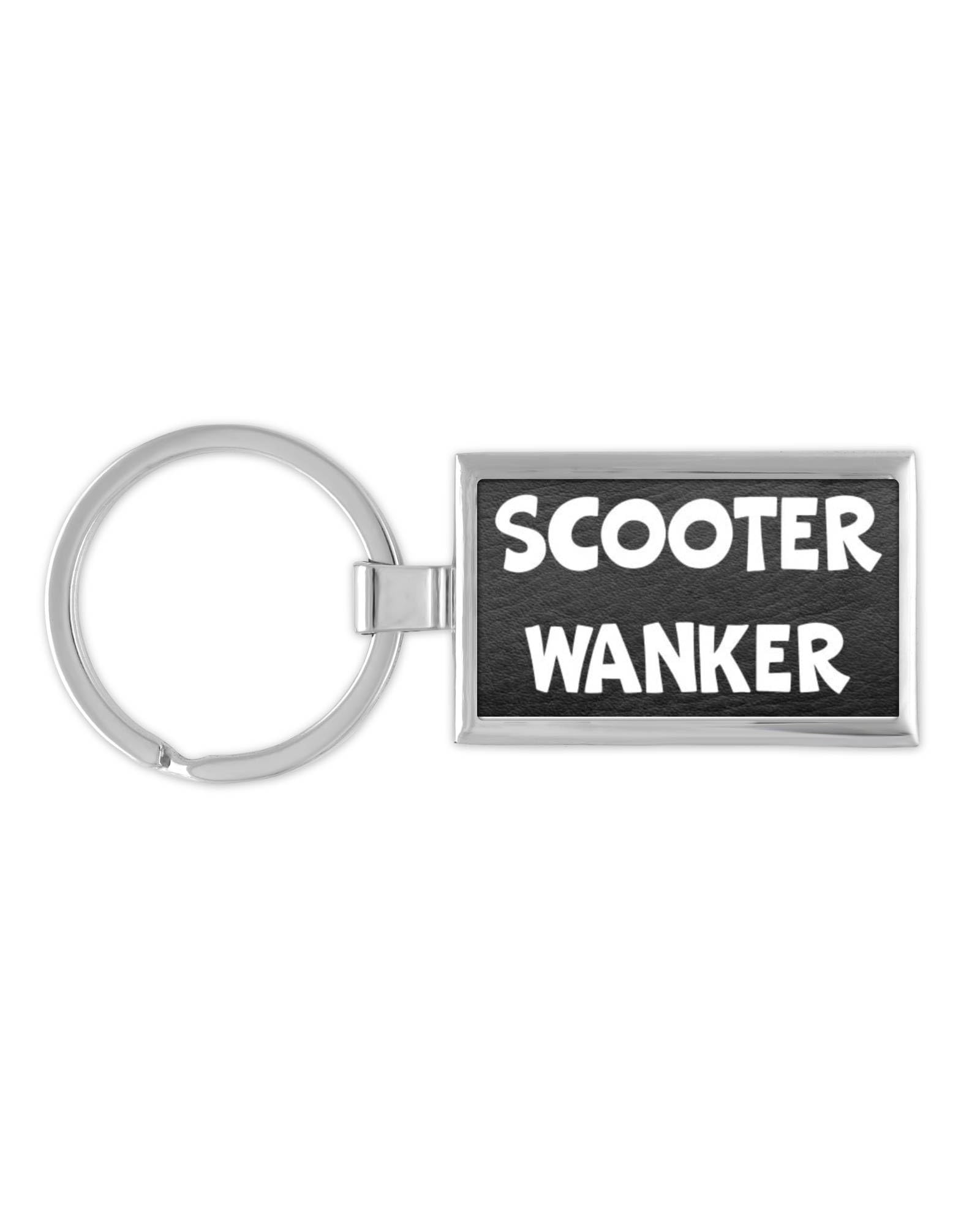 Decalarama Scooter Keyring Gift - Scooter Wanker - Nice Fun Cute Cheeky Metal Key Chain Novelty Present