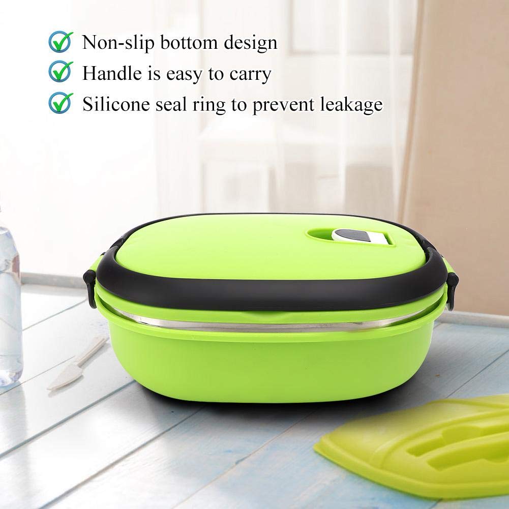 Lunch Box Termica In Acciaio Inox | Contenitore Portatile Ermetico Per Cibo Caldo | Schiscetta Compatta Con Doppia Maniglia Nascosta - 3
