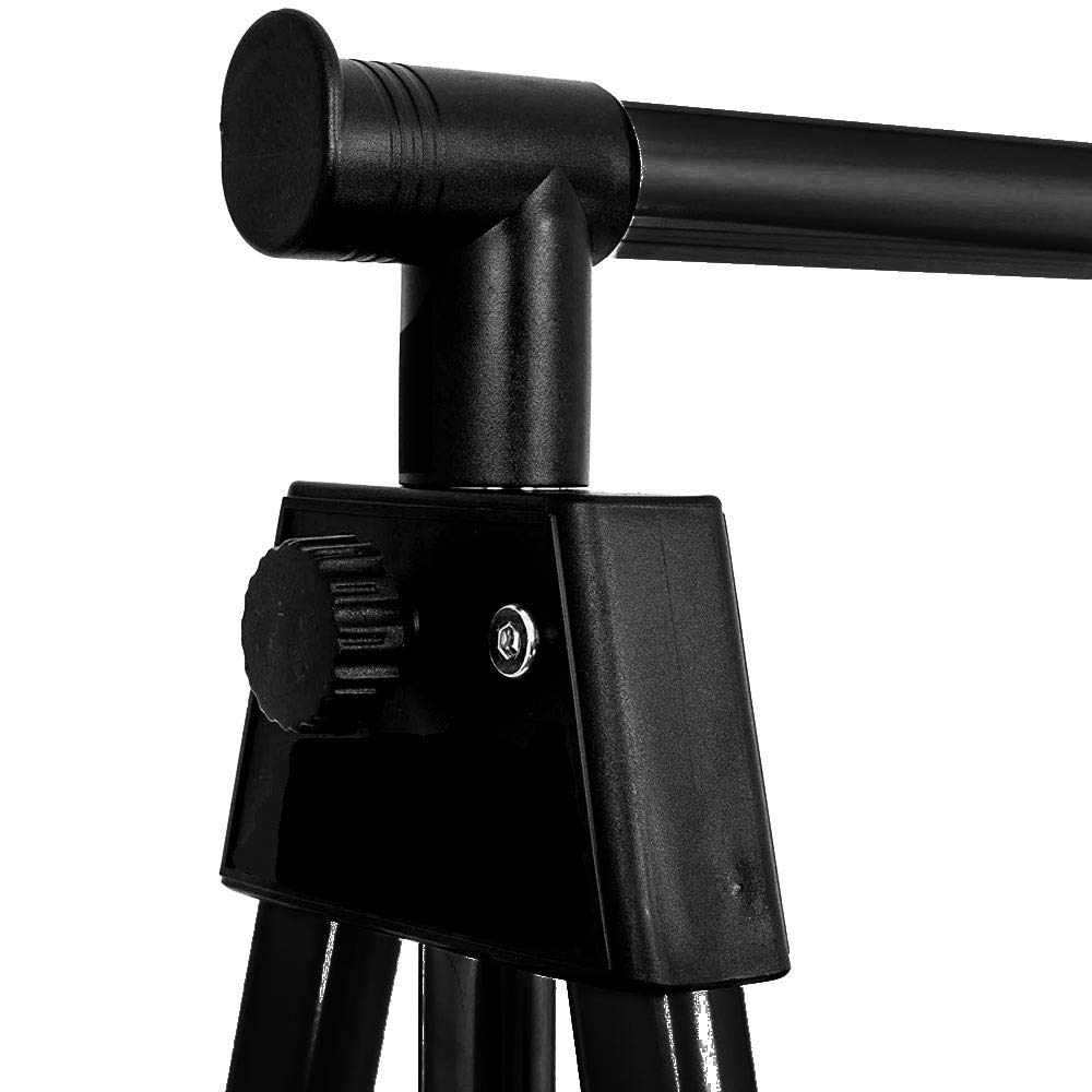 BAKAJI Adjustable Single Folding Hanger Stand in Steel and Hard Plastic, Telescopic Rods, Easy to Assemble with 4 Wheels - Image 4
