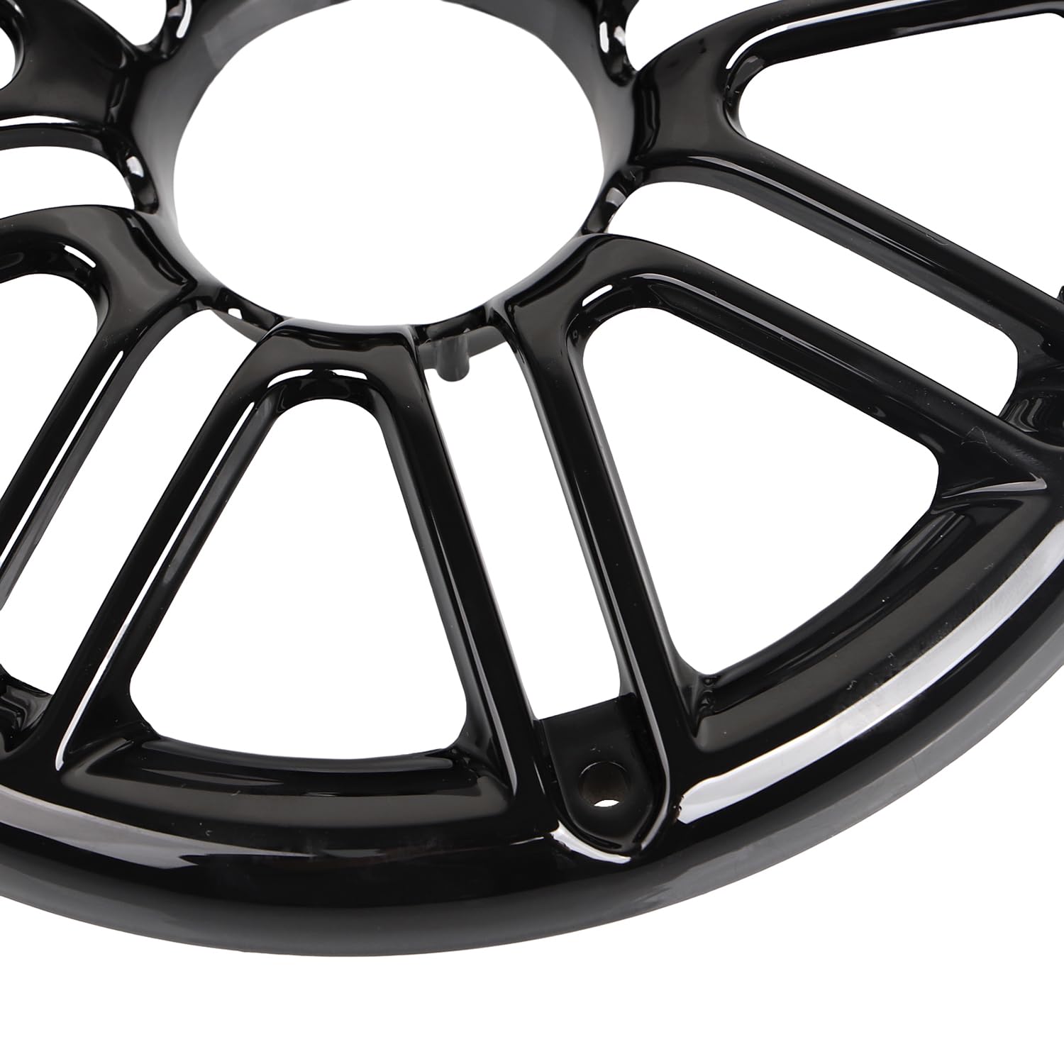 Motos Couvercle de haut - parleur décoratif 3D round Rear Speaker Grid ABS pour Harley Touring Electra Tri Glide FLHTCU/L 2014-2023, Road Glide Ultra and FLHTK/L 2016-2019,Noir