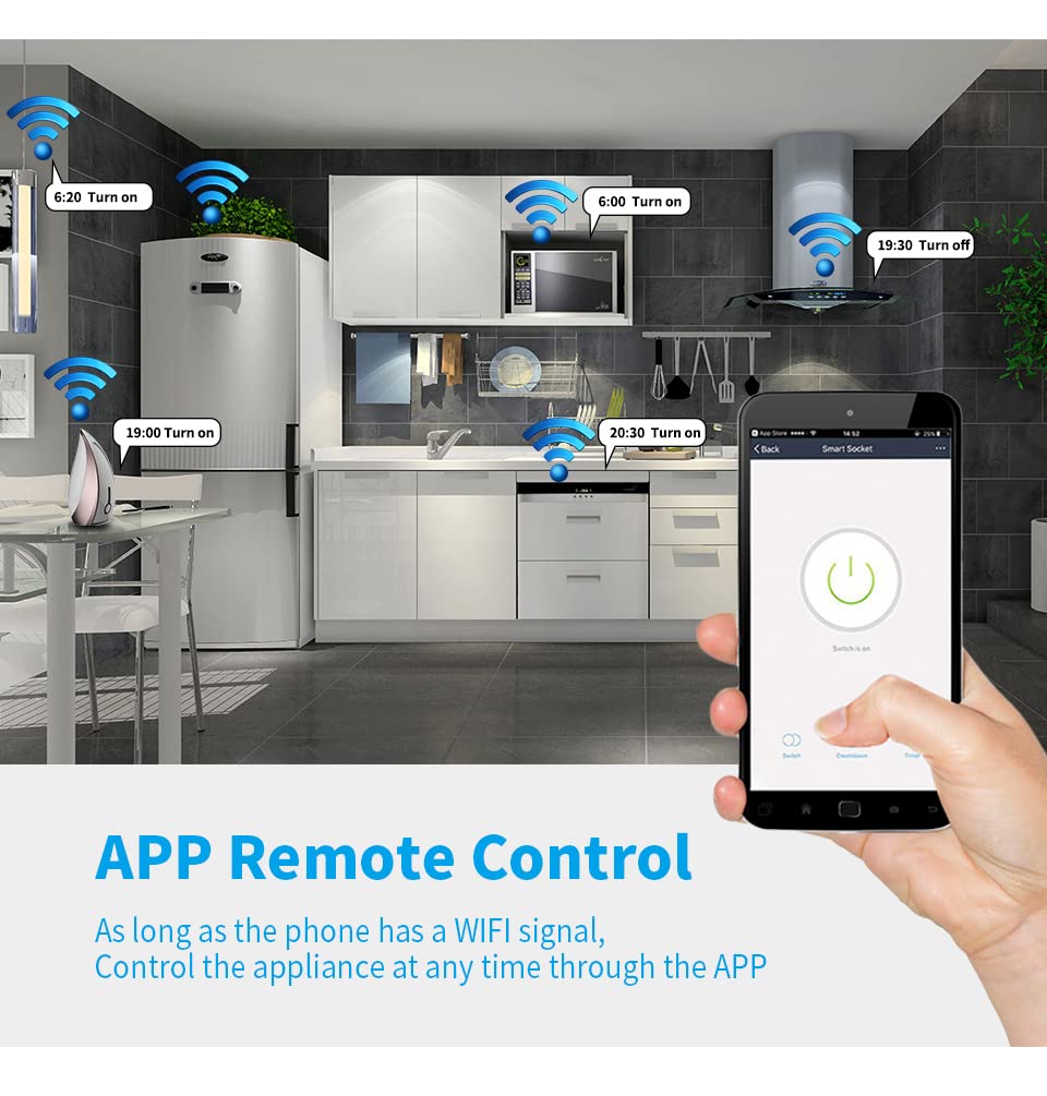 Interruttore WiFi Smart 10A 220V - Compatibile Con Alexa E Google Home, App Tuya/Smart Life, Bianco - Foto 4