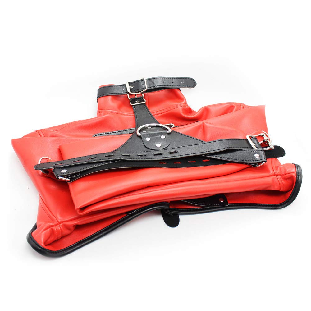 Monogant BDSM Armbinder Sac de restraint Menottes (Rouge)