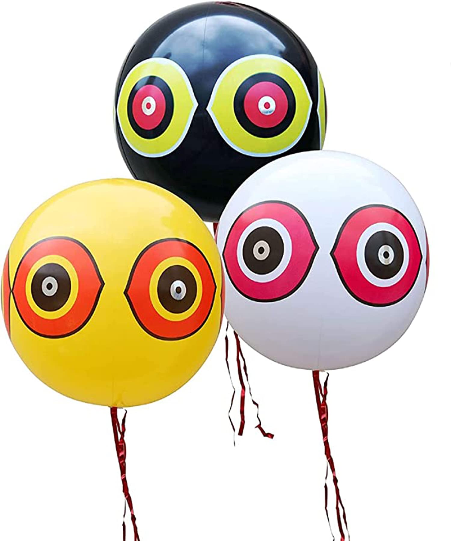 KASTWAVE 3 Pcs Bird Balloons, Reflective Eyes Balloon Bird Repellent, Keep Birds Away Garden, Highly Effective, Easy to Use, Crops, Windows, Boats, Cars and Pools, Wildlife Friendly