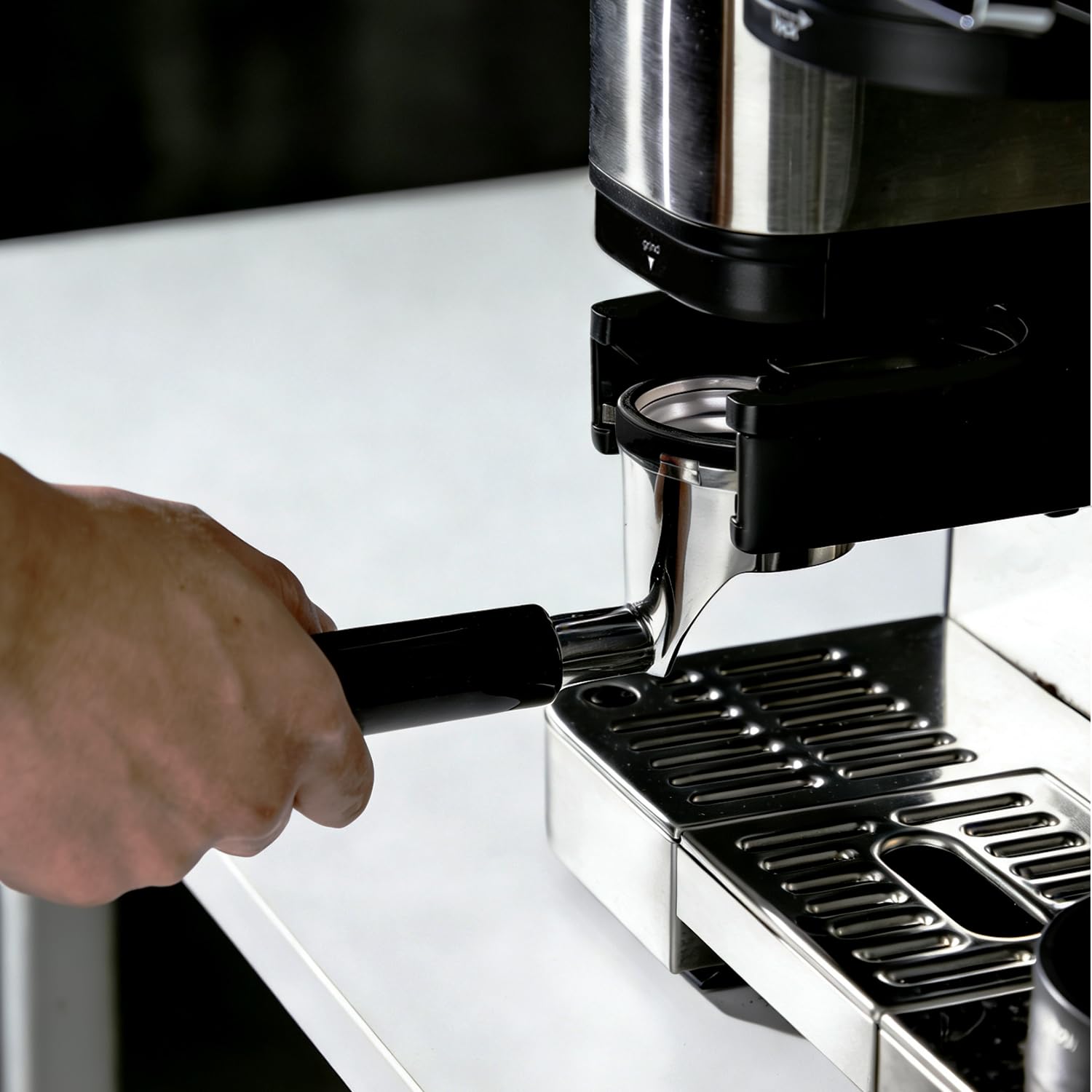 Bodenloser Siebträger für Ninja Luxe Café Premier Series ES601 & ES601C Models | Filterkorb Not Included | Kompatibel mit Stock Filter Basket
