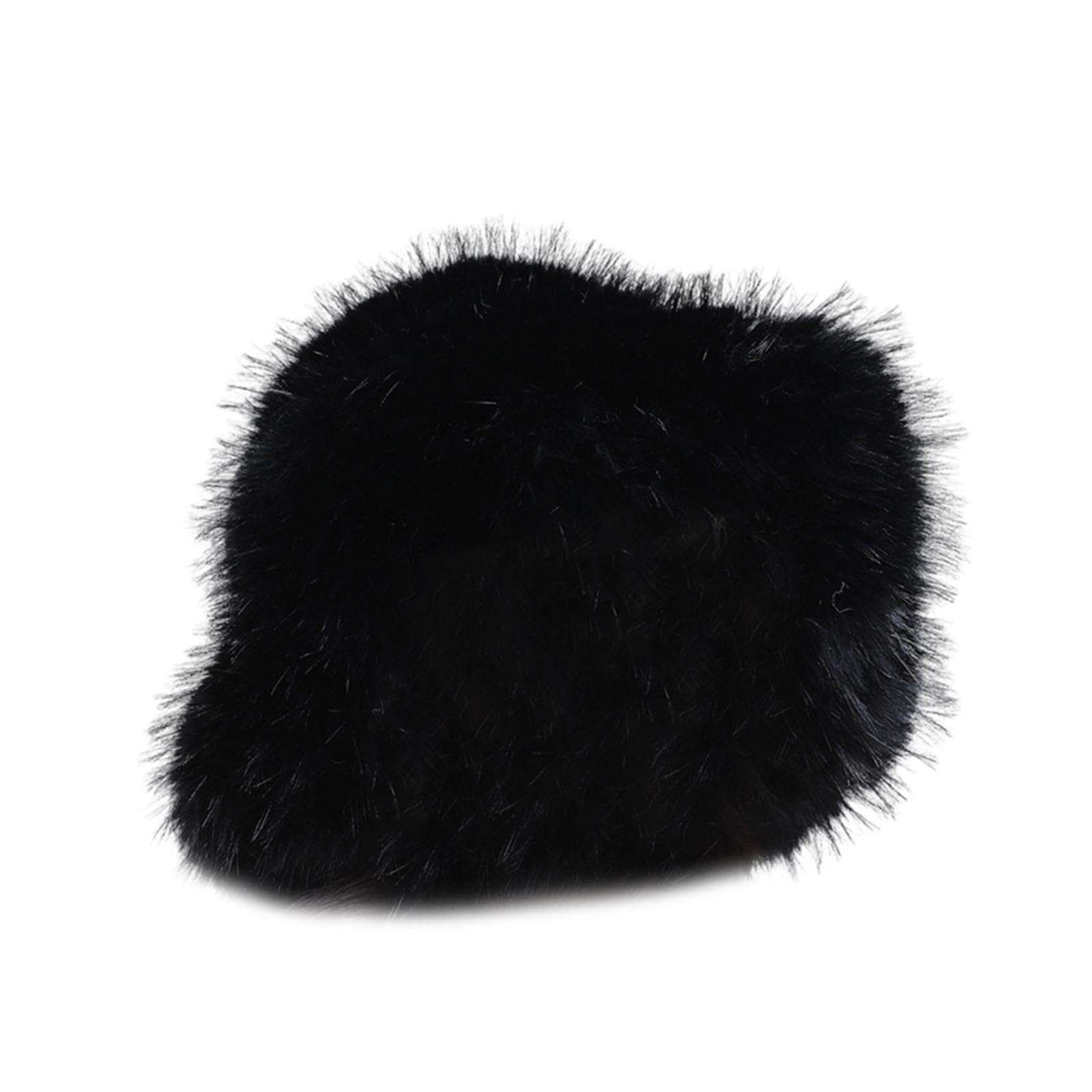 Cappello Invernale Donna Secchiello Pelliccia Sintetica Morbida Accessorio Testa Caldo Tendenza Moda Adatto per Eventi Sociali Viaggi Look Casual, Stile G