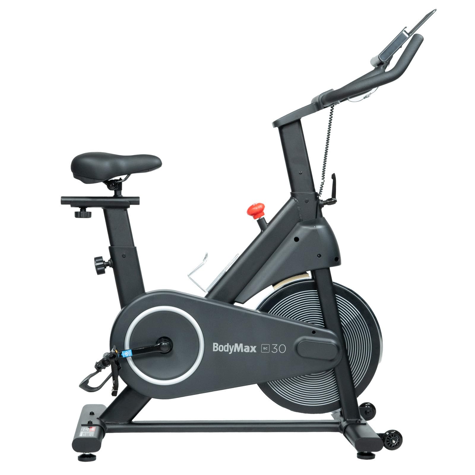 BodyMax SC30 Indoor Cycling Bike, 8kg Flywheel, 32 Resistance Levels, LED Console, Wireless App Connectivity
