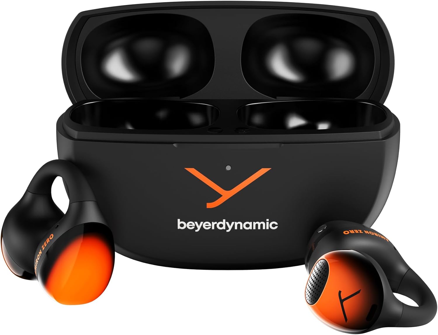 beyerdynamic Amiron Zero Ultra Open Ear Headphones, Comfortable, Clip-On Earbuds, Wireless Bluetooth Over Ear Earbuds w Mic. Running, Workout, Sport, Water Resistant, 20 Hours Playtime. Black
