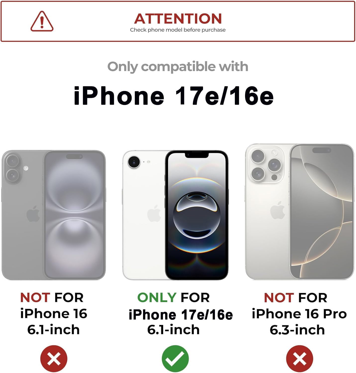 Dexnor for iPhone 17e Case, iPhone 16e Case [2 Front Frame & Built-in Slide Camera Cover & Kickstand], Compatible with MagSafe Heavy-Duty iPhone 17e/16e Case with Screen Protector, 6.1 inch Black