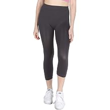 NIKIBIKI Women Seamless Basic Capri Legging Tights, Made in U.S.A
