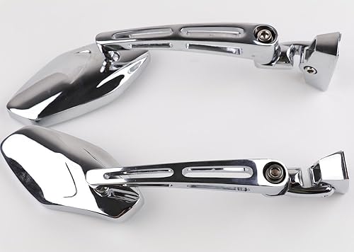 Miniatura 5 de Xyzctem - Espejos deportivos de carrera, de base ajustable, universales, de cromo para Honda CBR 600 1000 RR F4i F4 Suzuki GSXR 600 700 1000 1300