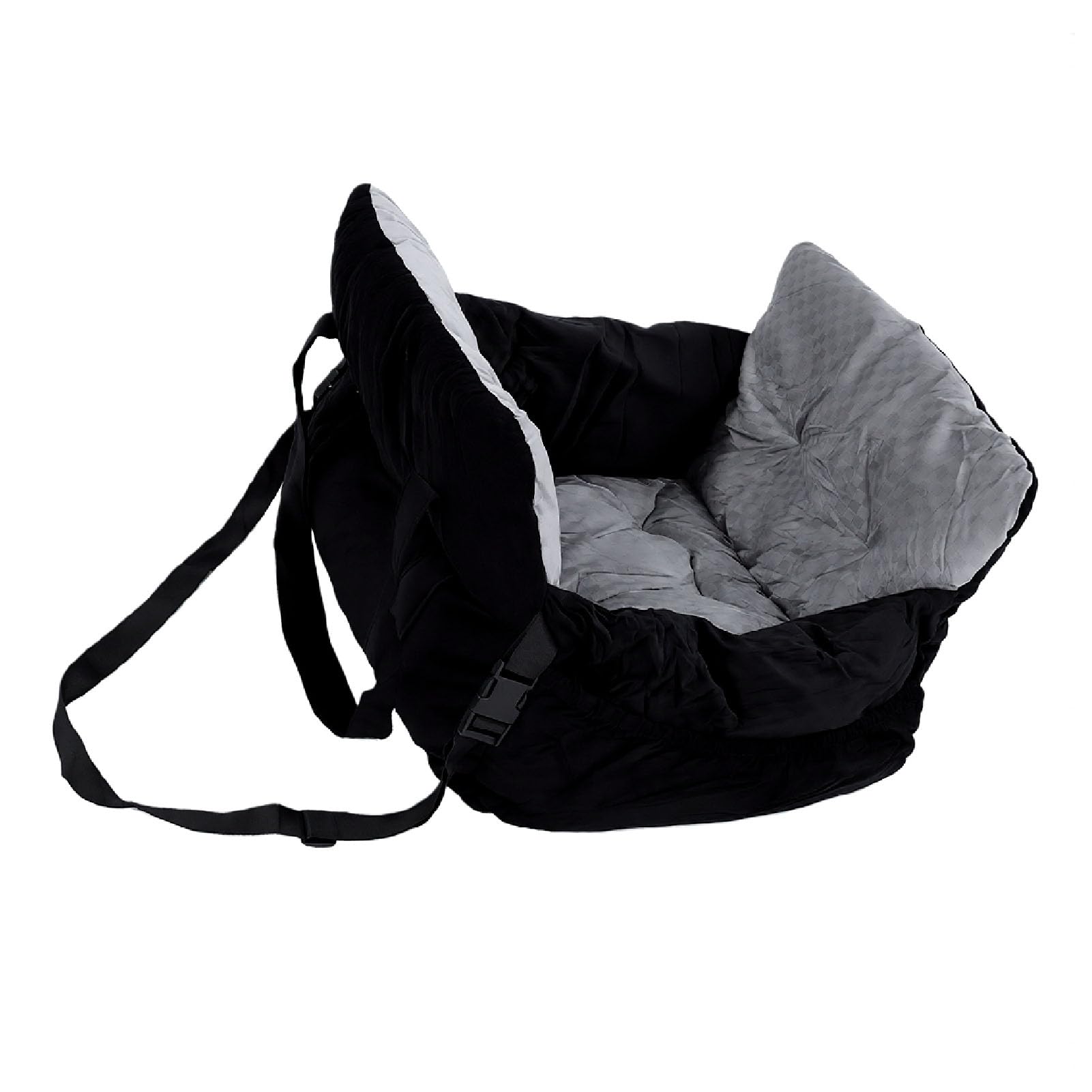 Asiento Elevado para Coche para Perros, Cama de Viaje Suave y Transpirable para Mascotas de 15,7 X 17,7 X 12,6 Pulgadas con Cinturón de Seguridad y Asas, Portátil para Perros Pequeños