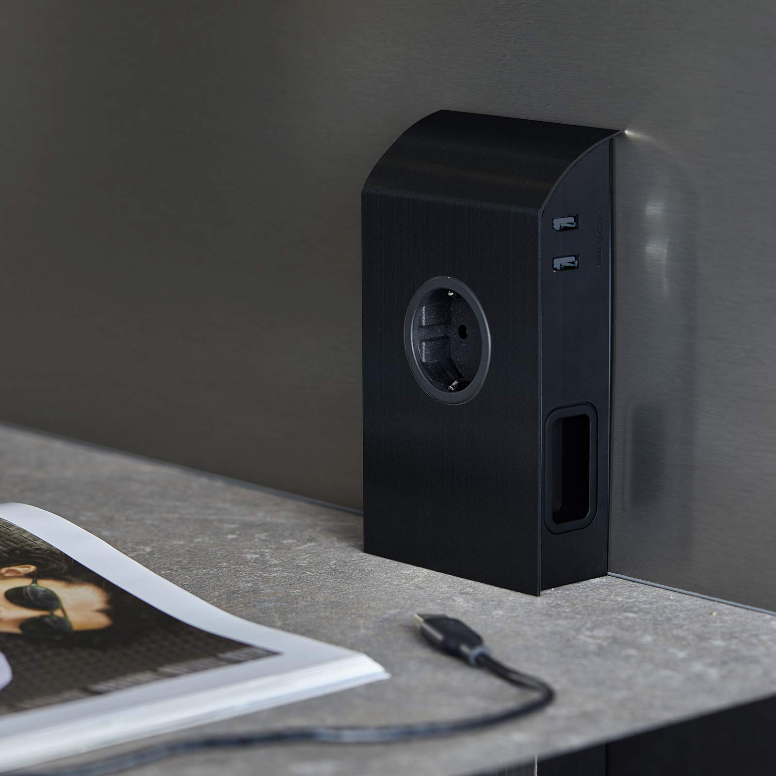 Benon 2 Multiprese Bianche - Adattore Con Protezione Per Bambini - Doppia Presa 3680W - Multipresa A 3 Spine - 2 Eurospine E 1 Schuko - Presa Multipla