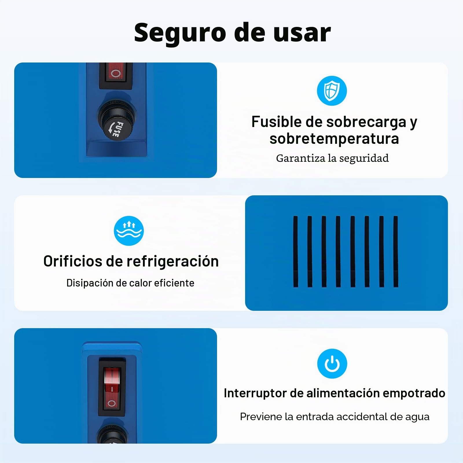 Amoladora eléctrica de vidrio de 65 W, 4200 rpm, con refrigeración por agua e interruptor de seguridad, dispositivo de mesa para lijar vidrio/cerámica/jade/piedra, enchufe UE 220 V, azul
