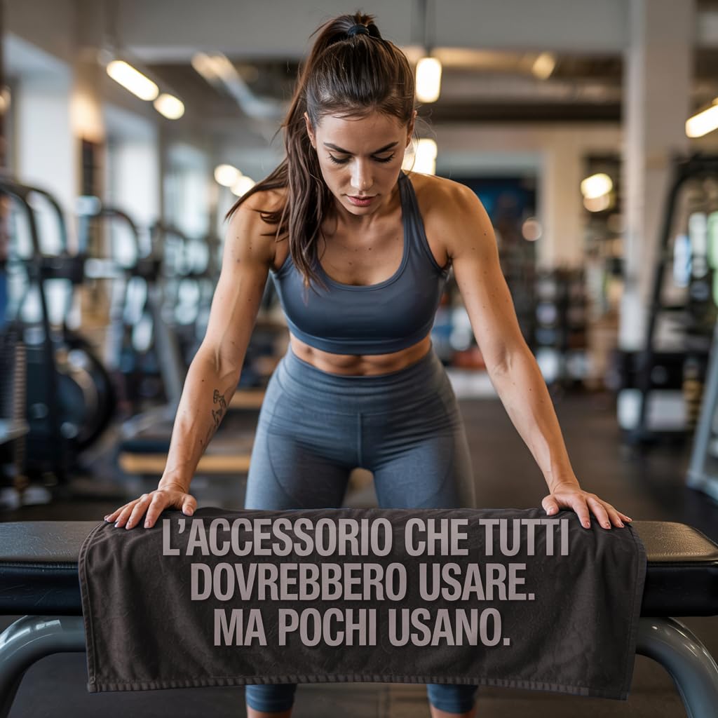 Asciugamano Sportivo in Microfibra Super Assorbente 30x100 cm Grigia – Fascia Fitness Multiuso per Palestra, Corsa, Yoga – Rinfrescante da Bagnata, Antisudore da Asciutta (Grigio)
