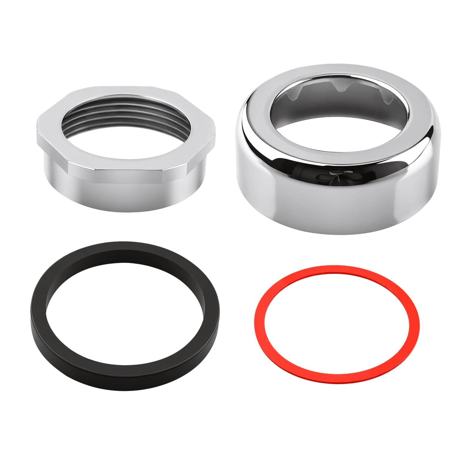 Urinal Plumbing Spud Coupling Assembly with Cover, Spud Coupling Assembly Flush Replacement Plumbing Retainer Gasket Seal Cover Bathroom Maintenance Hardware Repair Set Urinal Flush Connection