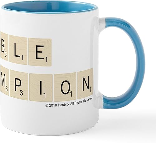 Miniatura 91 de CafePress Scrabble Champion - Taza de café de cerámica (11.0 fl oz) 2-Blanco/Negro Interior - Scrabble Champion,Blanco - Logo,Blanco - Logo
