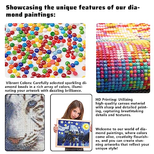 Image of AiYuanzsh 12 Pack Diamond Painting Kits, 50 Pictures Scenery 12, DIY Paint with Diamonds Art Crystal Rhinestone Round Drill Diamond Painting Kit Cross Stitch for Home Wall Craft Decor