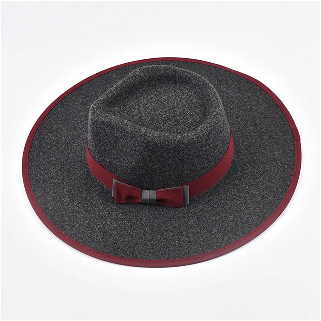 Fascinator Papillon Fedora Cappello per le Donne Inverno Tesa Larga Chiesa Jazz Cappelli Elegante Matrimonio Party Dress Cap