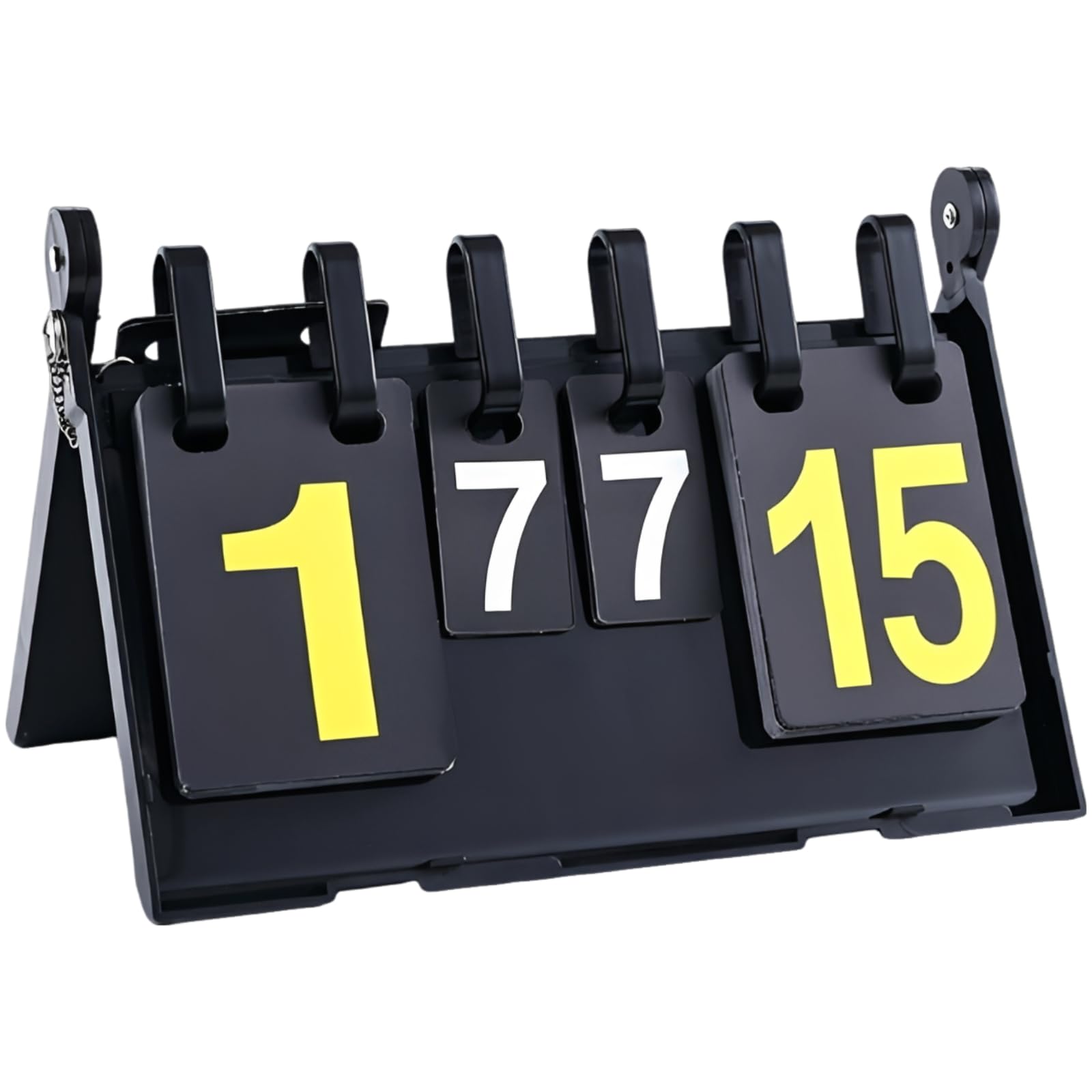 Flip Scoreboard, tragbare Sportanzeigetafel zum Umklappen, 11,3 x 8,3 x 8,3 Zoll, für 0 bis 35 Punkte und 0 bis 7 Runden, beidseitig wasserfest, für Basketball, Volleyball, Tischtennis und Badminton