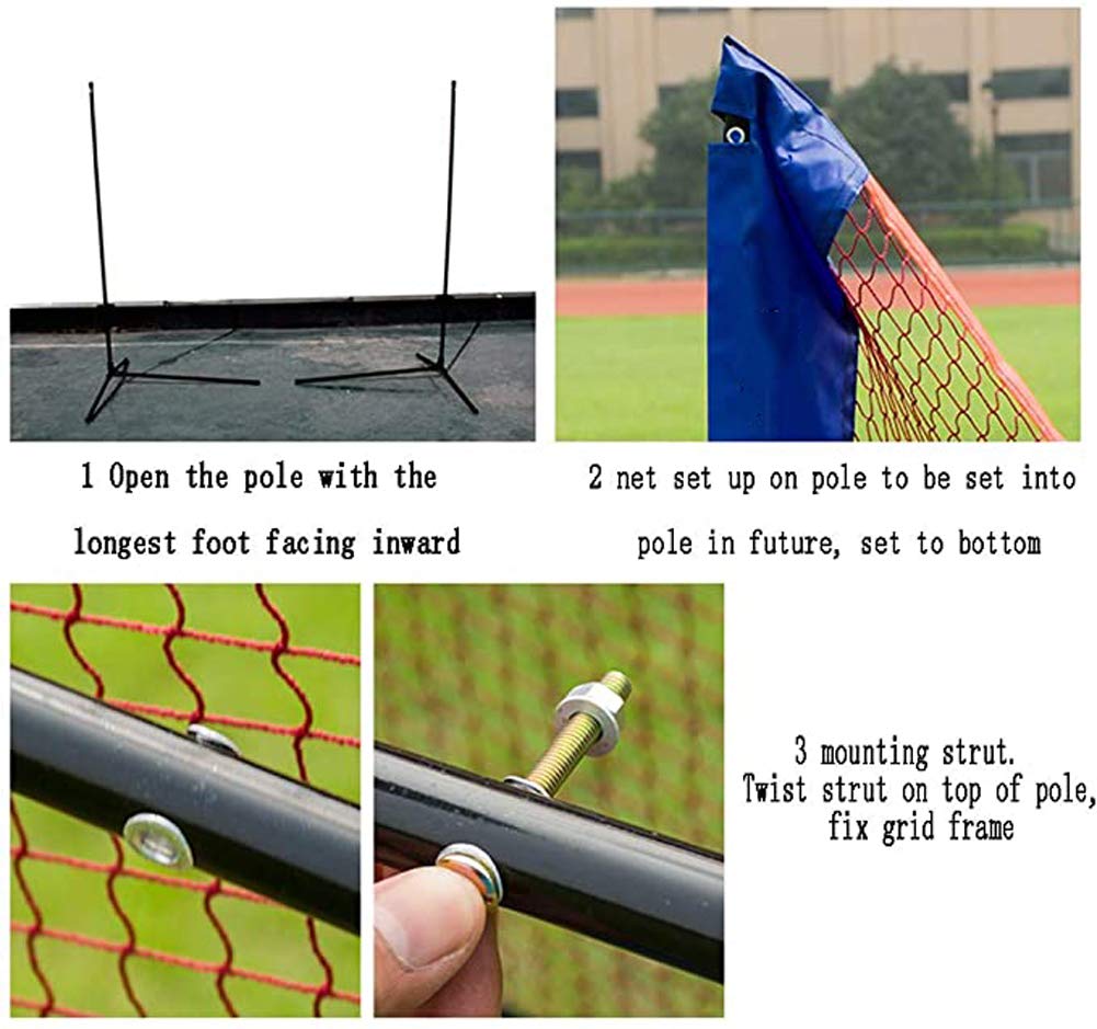 APOE Rete da Badminton Portatile, Rete Pallavolo da Giardino, Rete da Volano e Tennis Portatile con Supporto Regolabile in Altezza e Sacca Per Trasporto, 3.1m/4.2m/5.1m