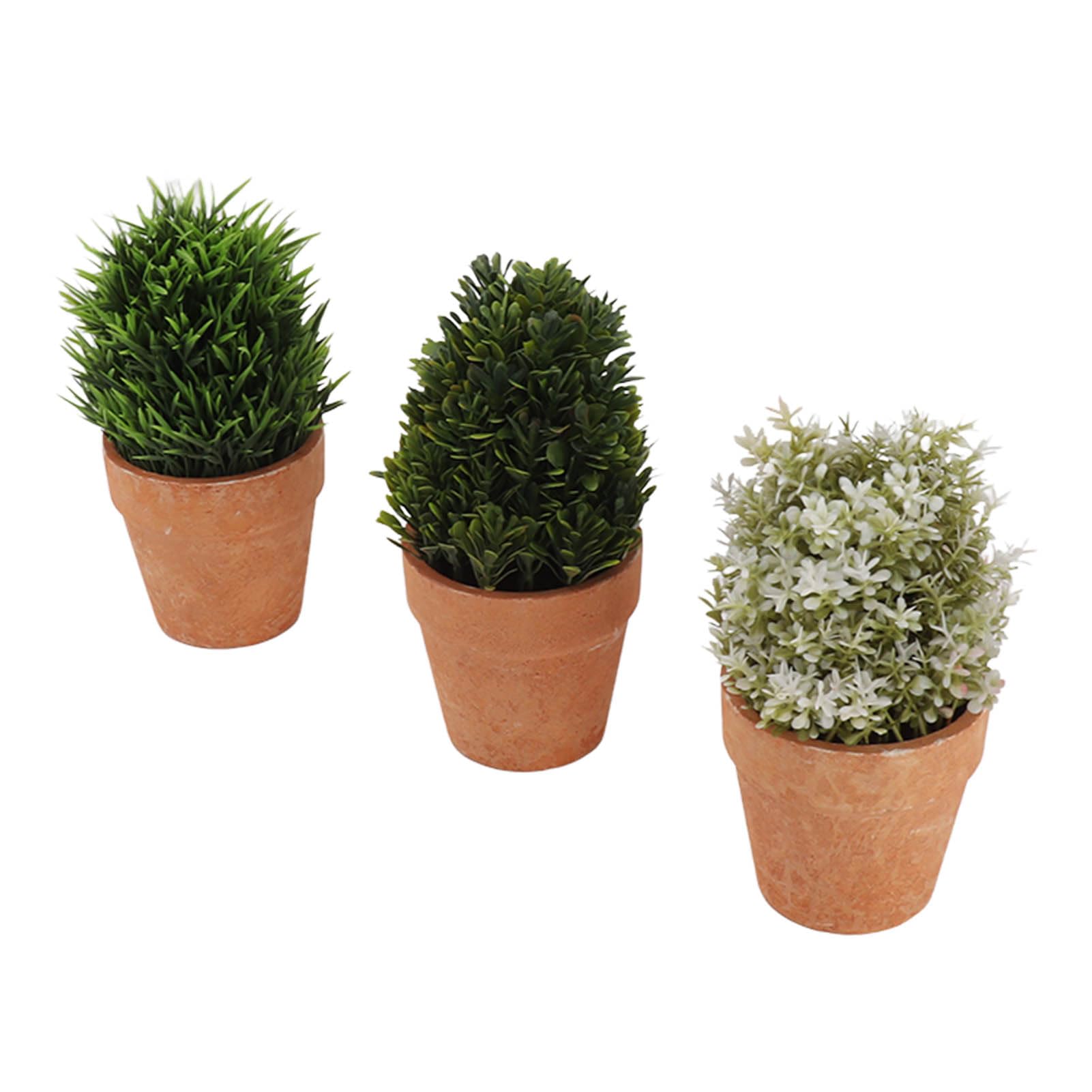Plantes artificielles pour pièces sombres pack de 3 verdures réalistes en pot