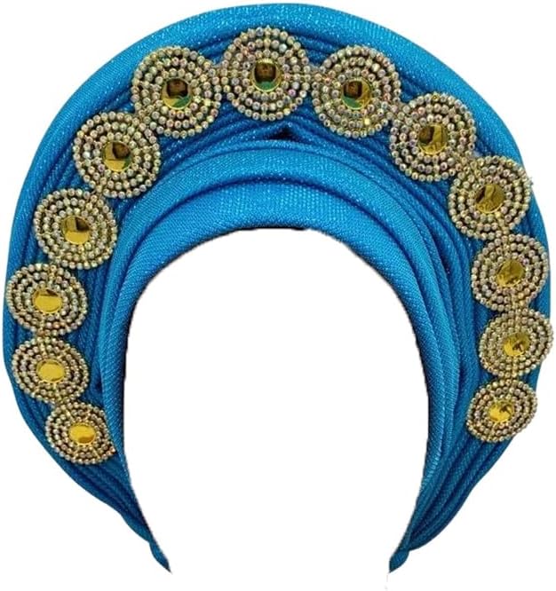 Dvbfufv Nigeria Wedding Party Headwear African Auto Turban Cap Women's Fashion Headwrap