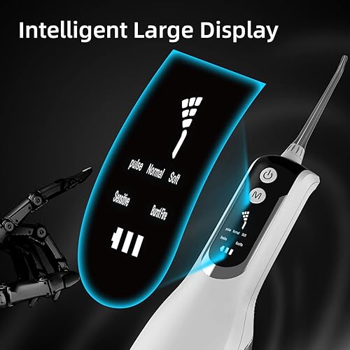 Miniatura 3 de Irrigador dental de agua inalámbrico para dientes - GARAS 4 modos de irrigador oral dental, portátil y recargable IPX7 impermeable potente duración