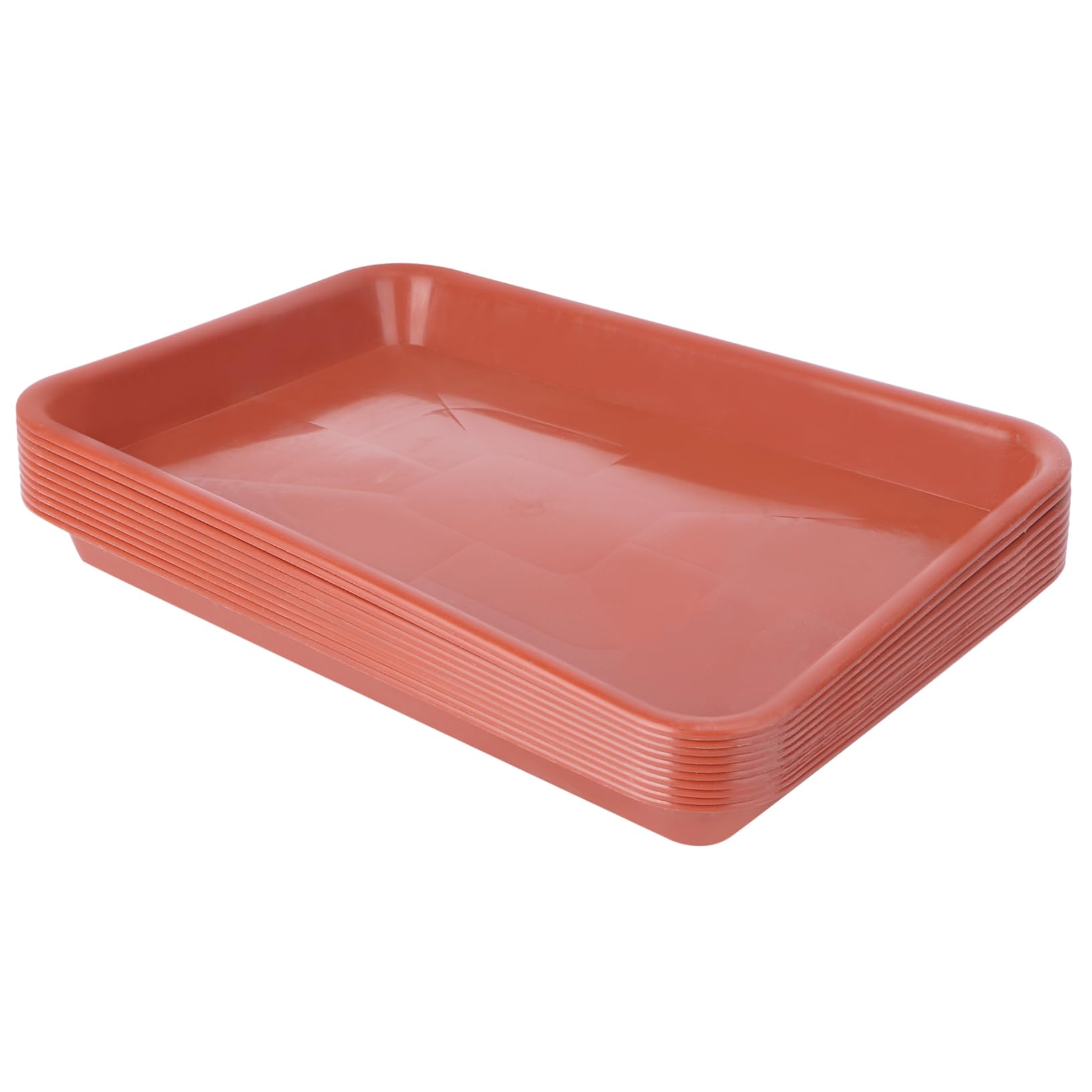 Sosoport Vassoio per Vasi da Piante Rettangolare in Plastica Set da 10 Pezzi, Base Raccolta Acqua per Vaso di Fiori, Accessorio Giardinaggio Resistente e Non Deformabile per Uso Interno Ed Esterno