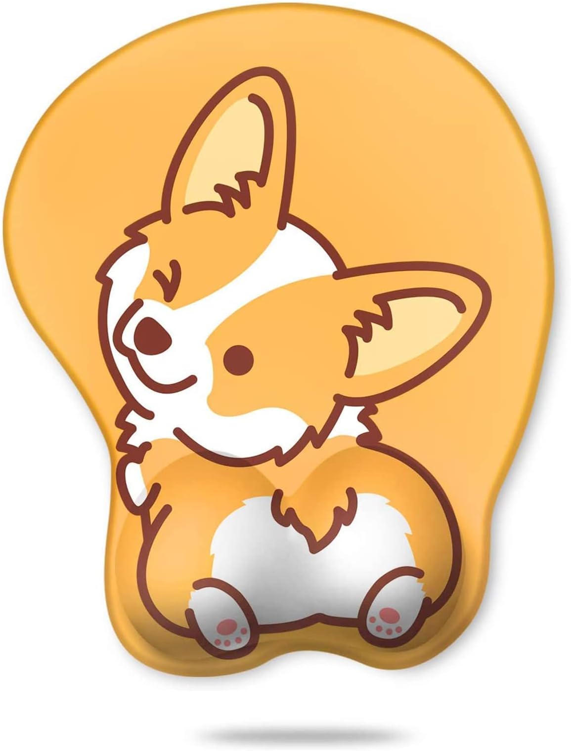 123Arts 3D Funny Corgi Butt Shape Silicone Mouse Pad Mouse Mat- 8.6X10 - View #4