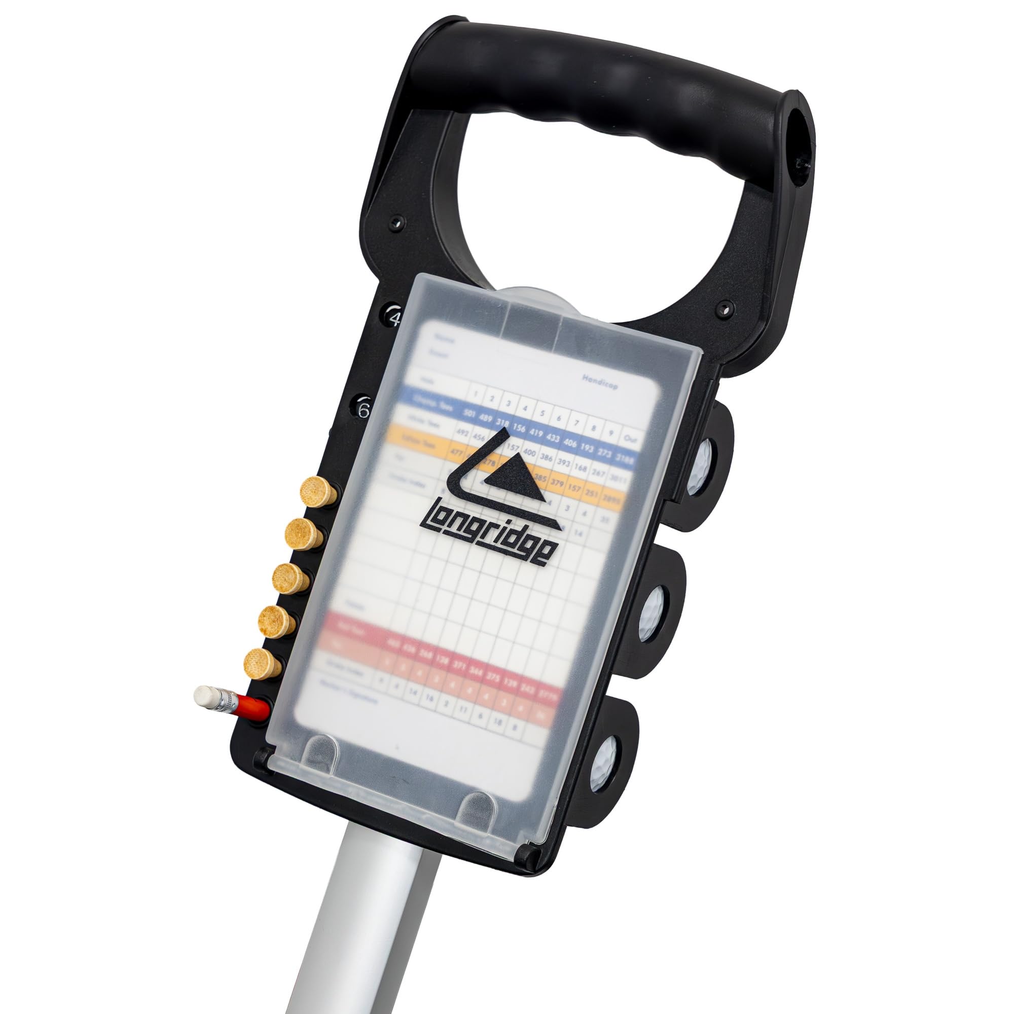 Image secondaire de Chariot de Golf Ultra Léger Longridge à 2 Roues avec Porte-Carte - Argent