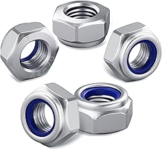 30PCS M8 Nylock Nuts, HOLMOL 8mm Locking Nuts, DIN 985 Stainless Steel M8 Self Locking Nut for Bolts, Nyloc Hexagon Nut for Lock Washers, Bolts, Screws