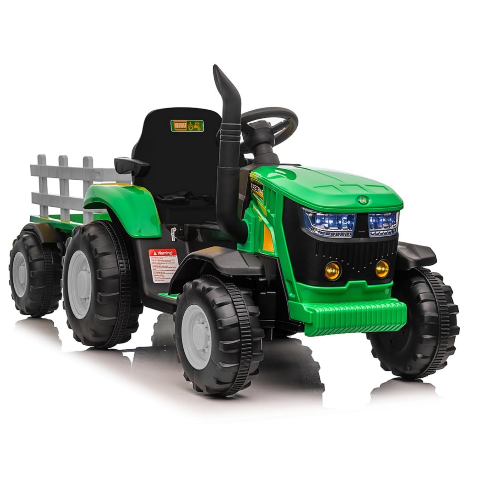 12V Battery Powered Electric Ride-on Tractor with Removable Trailer
