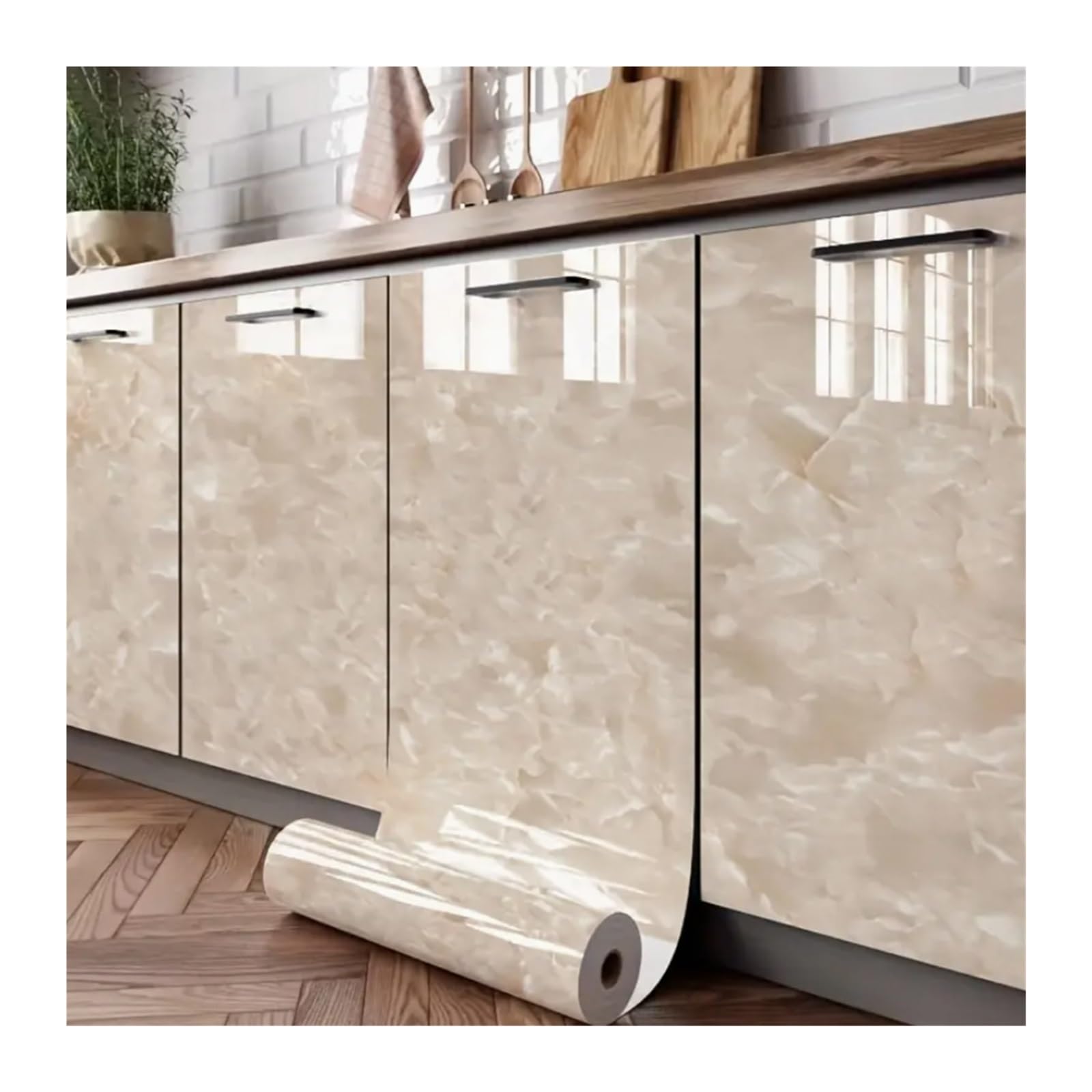 Foelanne Color5 Back Self Adhesive Wallpaper, Marble Self Adhesive Vinyl Wallpaper Multicolor Multiple Sizes(,55X500cm)