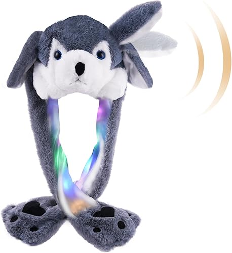 Sombrero de animal con orejas de felpa para saltar en movimiento, cosplay, fiesta, Navidad, vacaciones, lindo gorro con solapa para niños y adultos disponible en Yaxa El Salvador