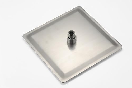 Miniatura 7 de sumerain Sistema de ducha de níquel cepillado, grifo de ducha de montaje en techo con válvula áspera, cabezal de ducha de lluvia de alta presión de